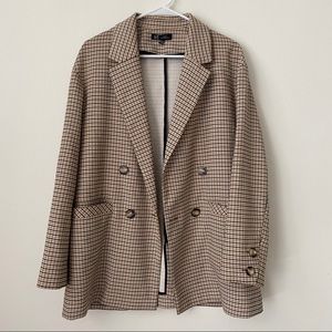 ZARA Plaid Blazer, Oversize Fid  / Size S-M
